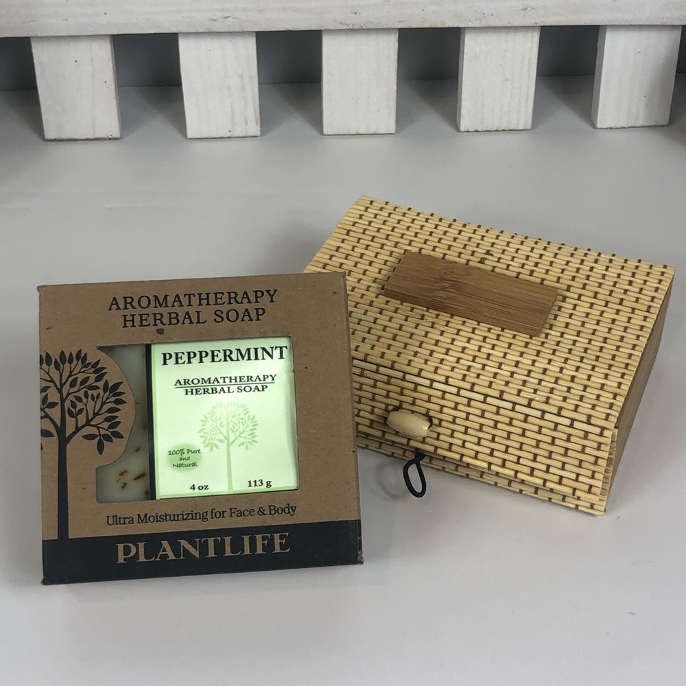 Handcrafted Natural bar soap plus holder